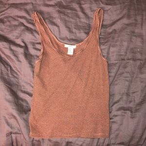 Striped tank top/crop top